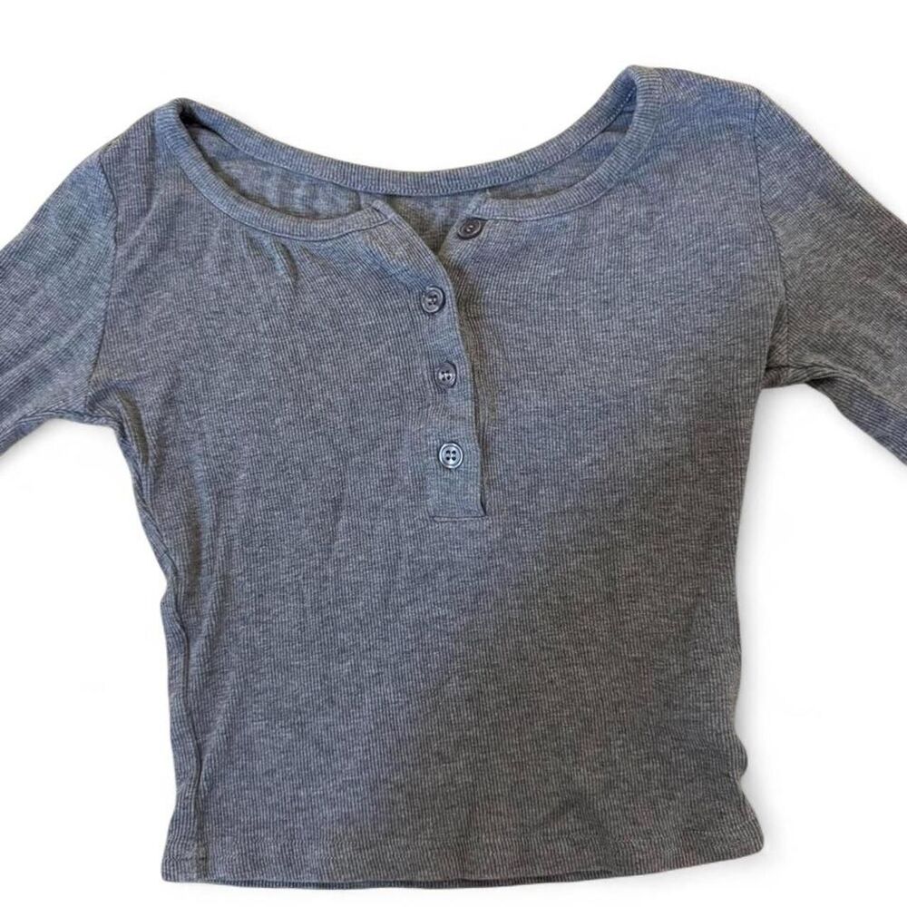 Unbranded Women's Grey and Blue Shirt